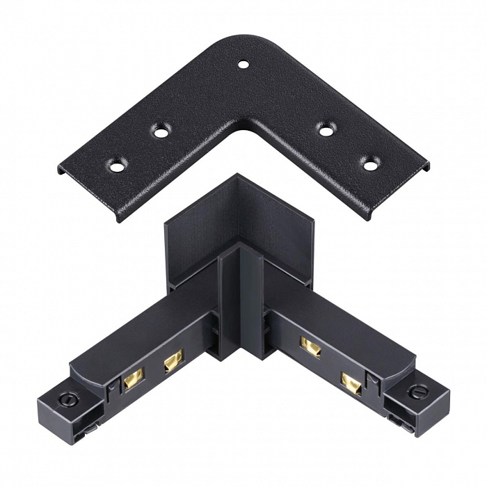 135105 SHINO NT20 117 черный Соединитель с токопроводом для шинопровода "L" IP20 48V FLUM Трековая система Компонент трековой системы NOVOTECH 135105