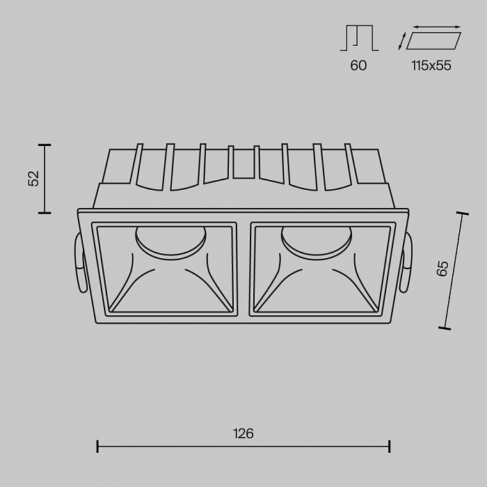 Светильник встраиваемый Technical DL043-02-10W4K-SQ-WB