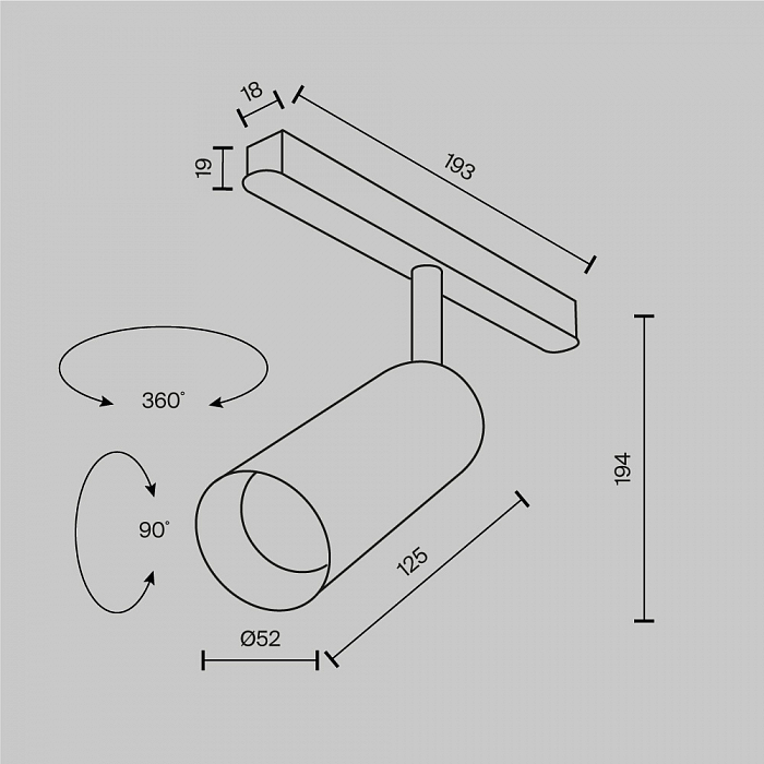 Трековая система Technical TR032-2-12W3K-M-BW