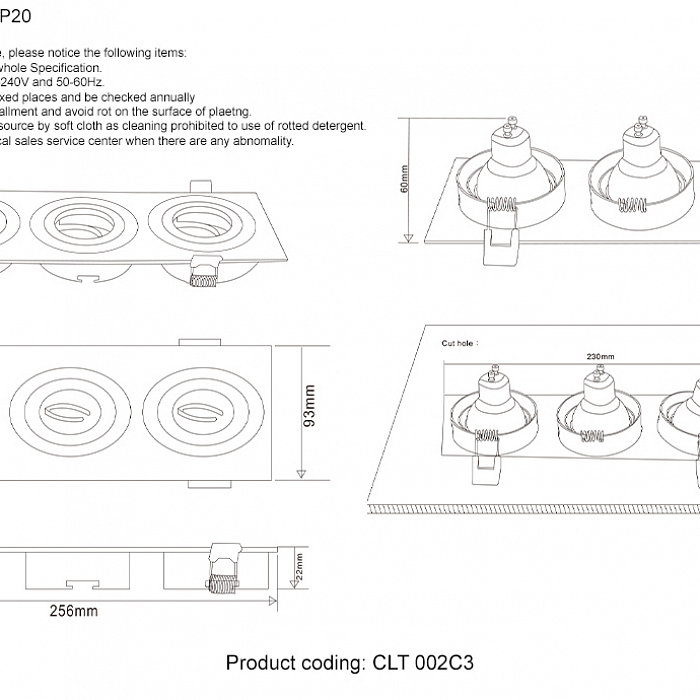 Светильник Crystal Lux CLT 002C3 WH