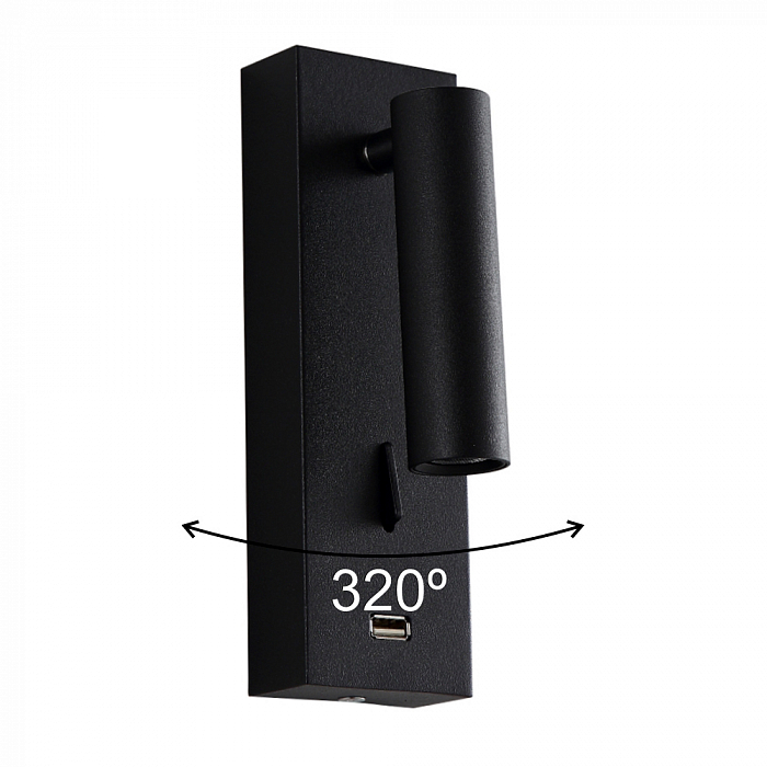 Бра на 1 лампу Crystal Lux CLT 210W USB BL