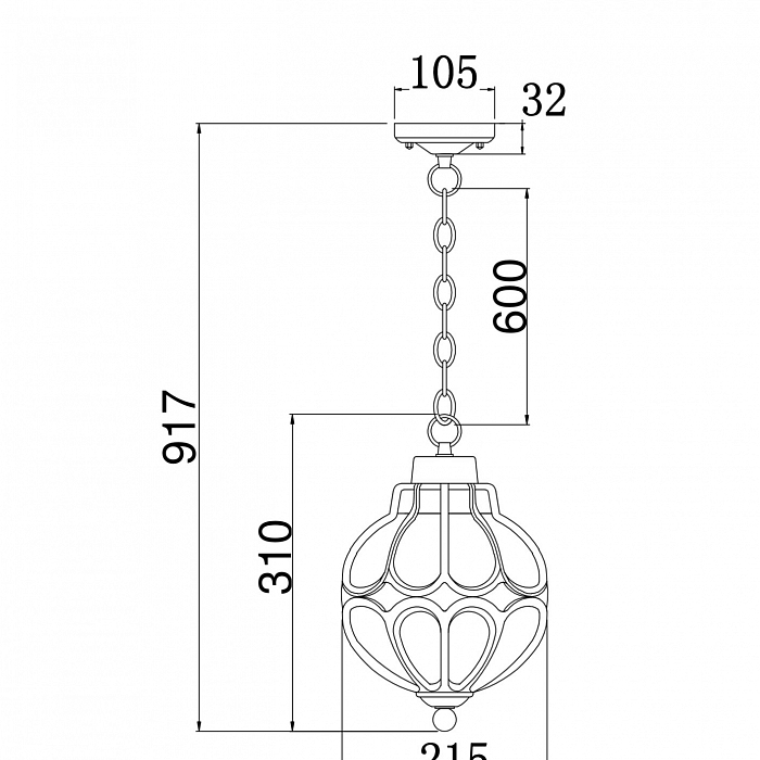 Светильник одинарный Outdoor O024PL-01G