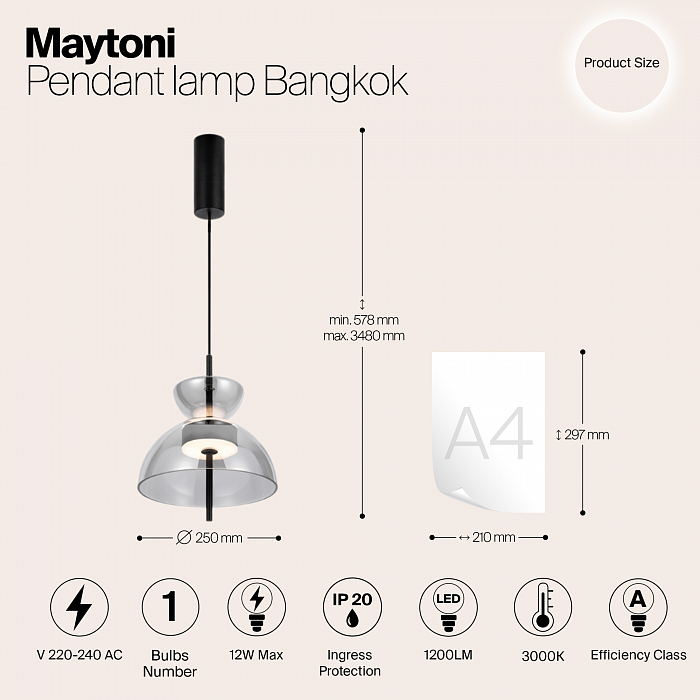 Светильник Maytoni MOD185PL-L6B3K5