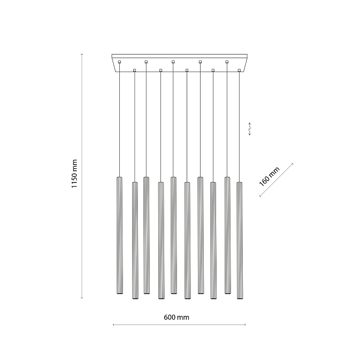 TK Lighting 11488 Ferro Sabia