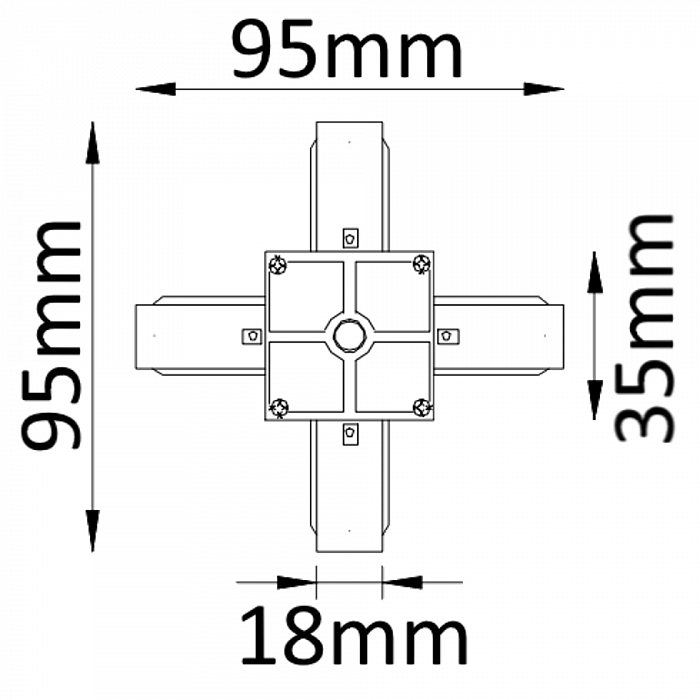 Компонент трековой системы Crystal Lux CLT 0.211 04 WH