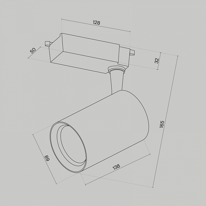 Трековая система Трековый светильник Technical TR003-1-15W3K-W-B