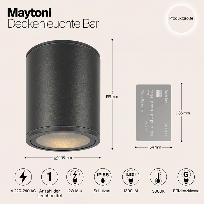 Светильник потолочный Outdoor O306CL-L12GF