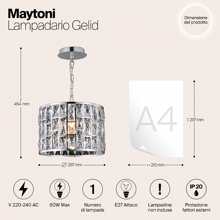 Люстра подвесная Maytoni MOD184-PL-01-CH