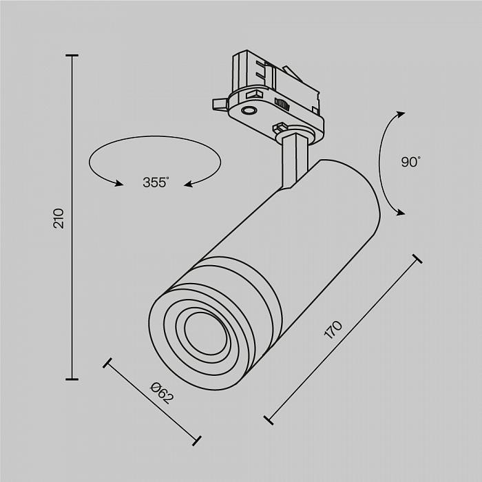 Трековая система Technical TR198-3-20W4K-Z-W
