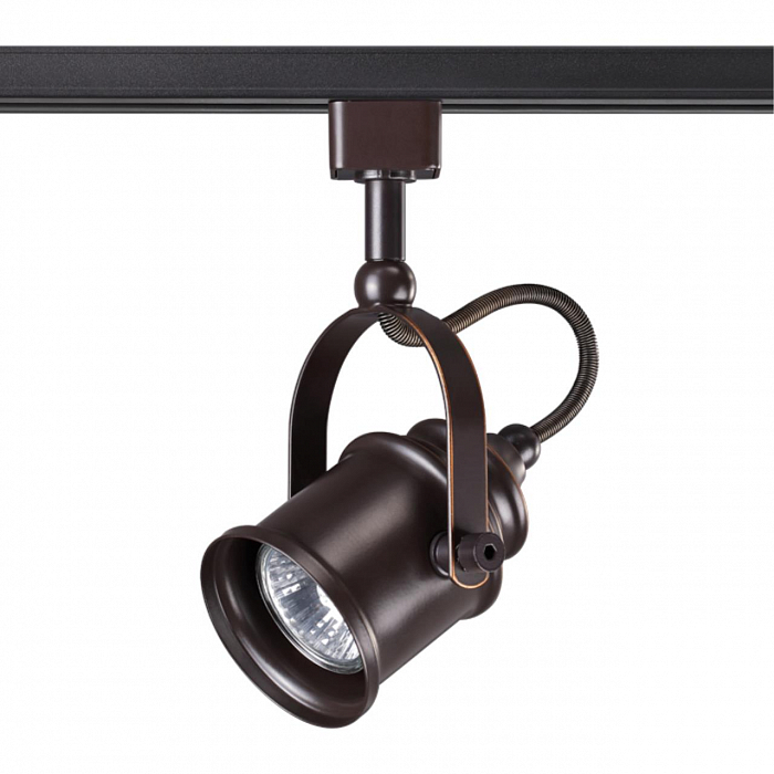 370545 PORT NT19 251 коричневый Светильник трековый однофазный трехжильный IP20 GU10 50W 230V VETERUM Трековая система Трековый светильник NOVOTECH 370545