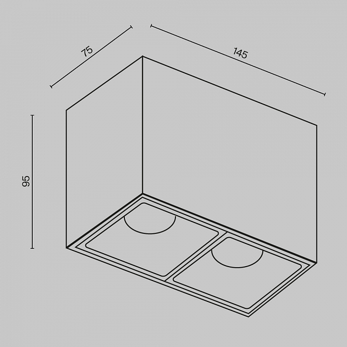 Светильник Technical C065CL-02-L12W3K-B