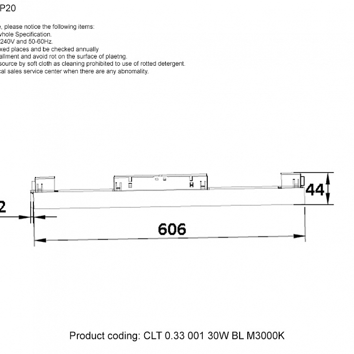 Светильник Crystal Lux CLT 0.33 001 30W BL M3000K
