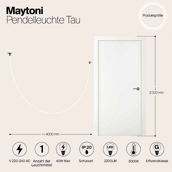 Светильник Maytoni MOD146PL-L40B3K