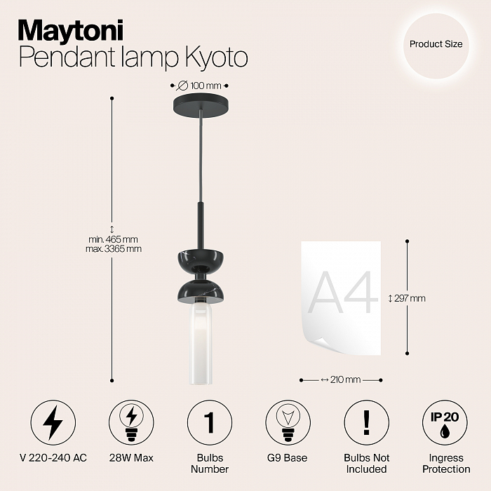Светильник Maytoni MOD178PL-01B