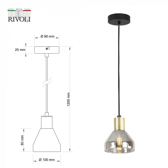 Светильник одинарный Rivoli 3118-201