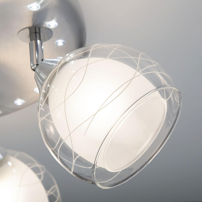 CL158162 Самба+LED Алюм+Хром Св-к Люстра Люстра потолочная  CL158162