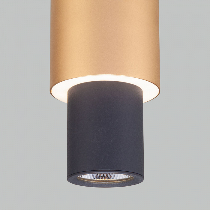 Люстра одинарный Eurosvet 50204/1 LED черный/матовое золото