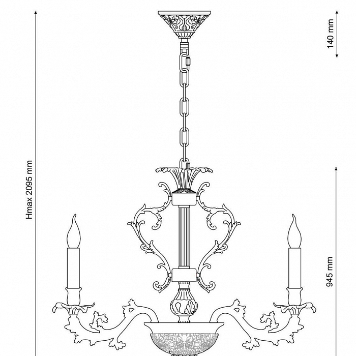 Люстра большая Lucia Tucci FIRENZE 1780.30.3 antique gold