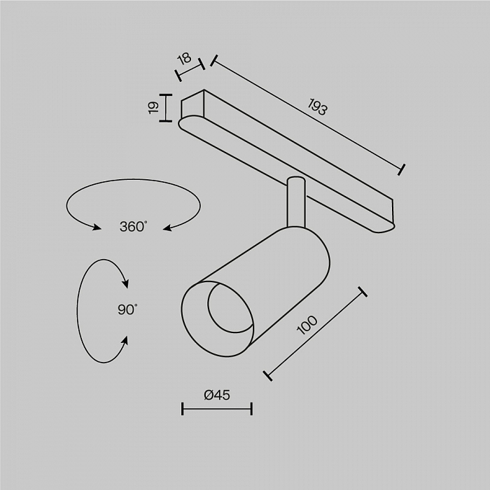 Трековая система Technical TR032-4-5W3K-M-DS-BW