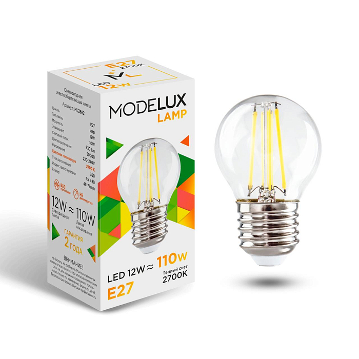 MODELUX Lamp ML2882- G45-12W-Е27-2700