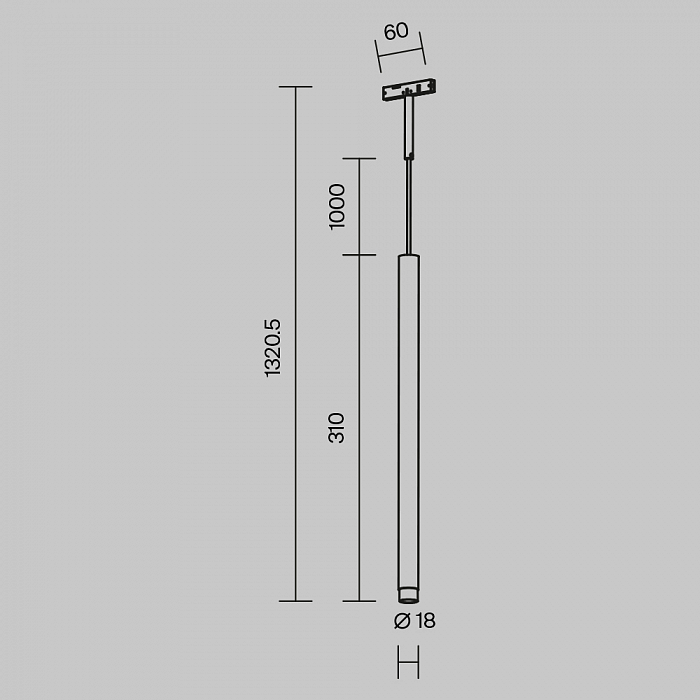 Трековая система Technical TR191-1-3W3K-M-BW