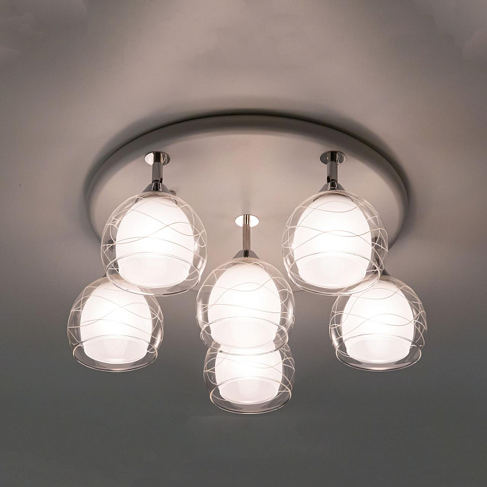 CL158161 Самба Бел+Хром Св-к Люстра Люстра потолочная  CL158161