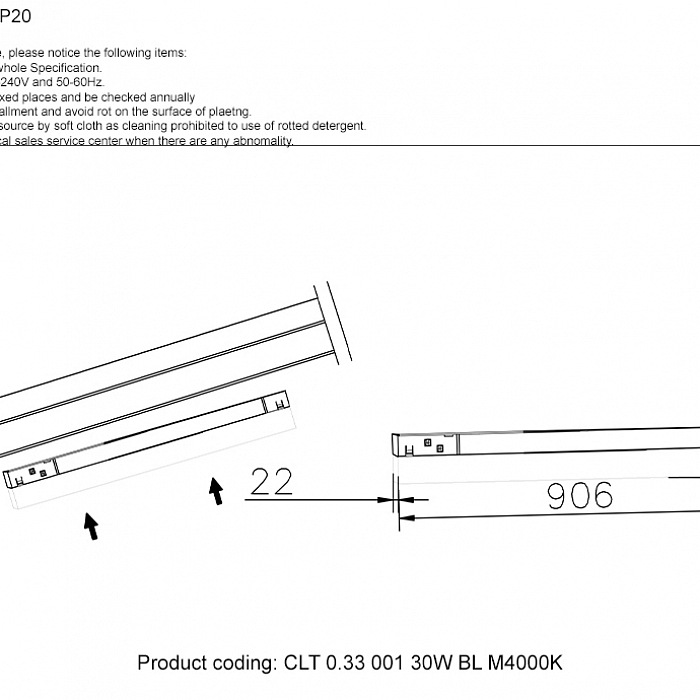 Светильник Crystal Lux CLT 0.33 001 30W WH M4000K
