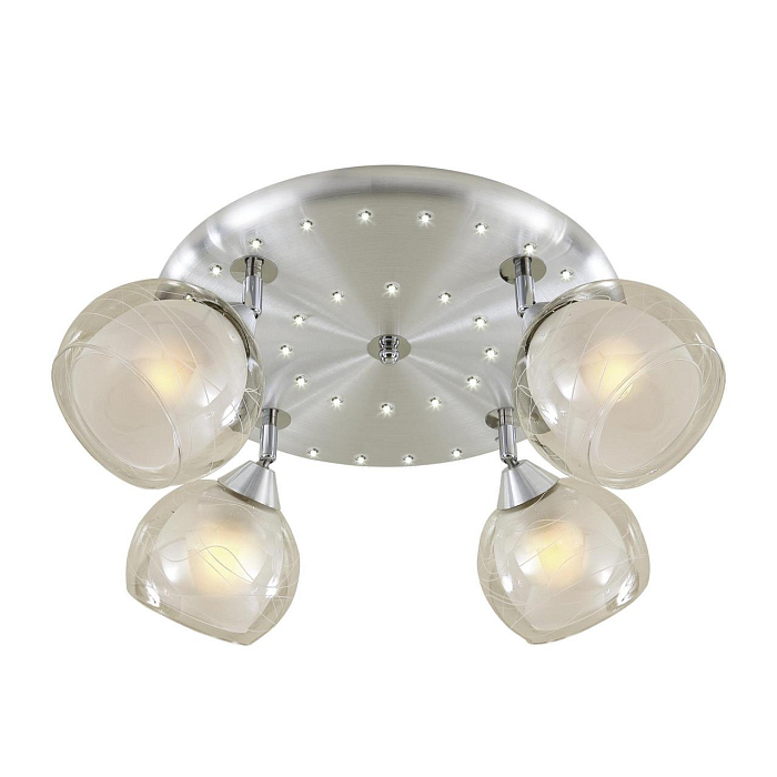 CL158142 Самба+LED Алюм+Хром Св-к Люстра Люстра потолочная  CL158142