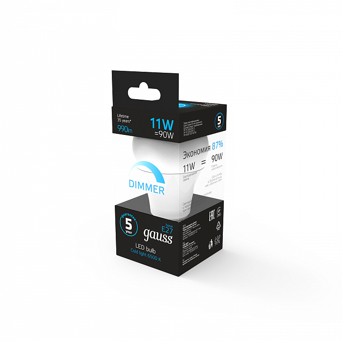 Лампочка светодиодная Е27 Gauss 102502311-D
