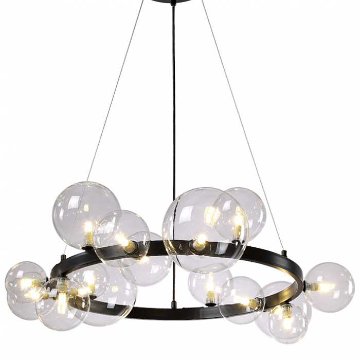 Люстра Crystal Lux AGATA SP15 V2 BLACK/TRANSPARENTE