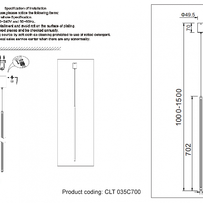 Светильник Crystal Lux CLT 035C700 WH