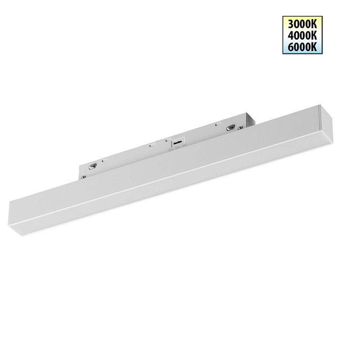 359616 SHINO NT25 000 белый Трековый светильник для низков. шинопровода с переключ. цв. темпер. IP20 LED 3000К\4000К\6000К 10W 48V FLUM NOVOTECH 359616