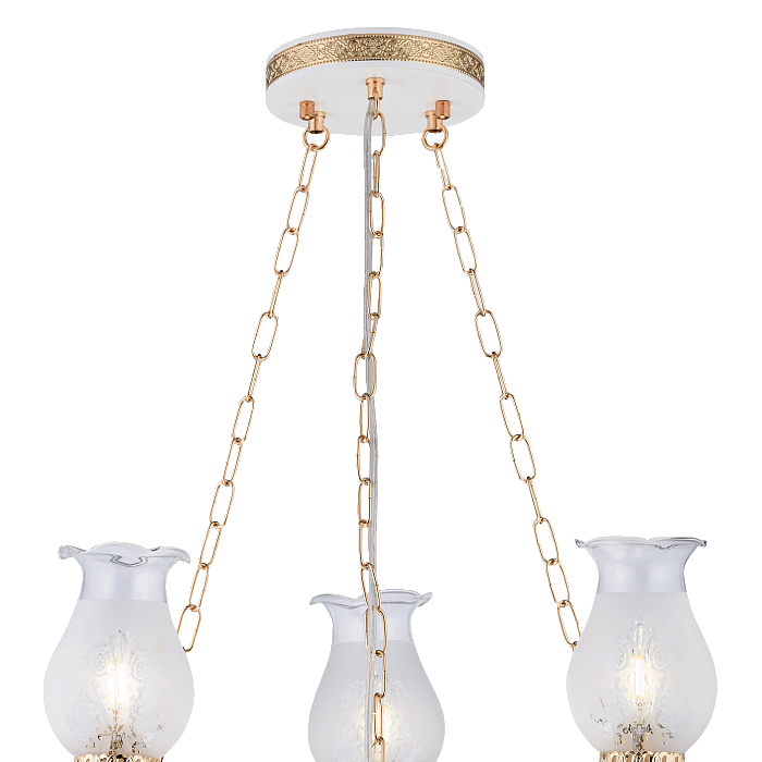 Люстра подвесная Sfera Sveta 85649/3B WHITE+GOLD
