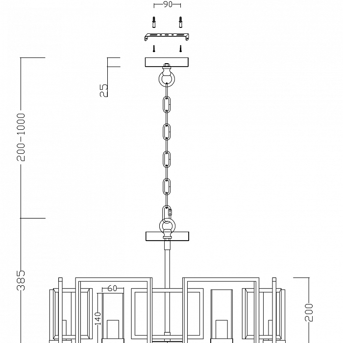 Светильник подвесная Maytoni H009PL-06G