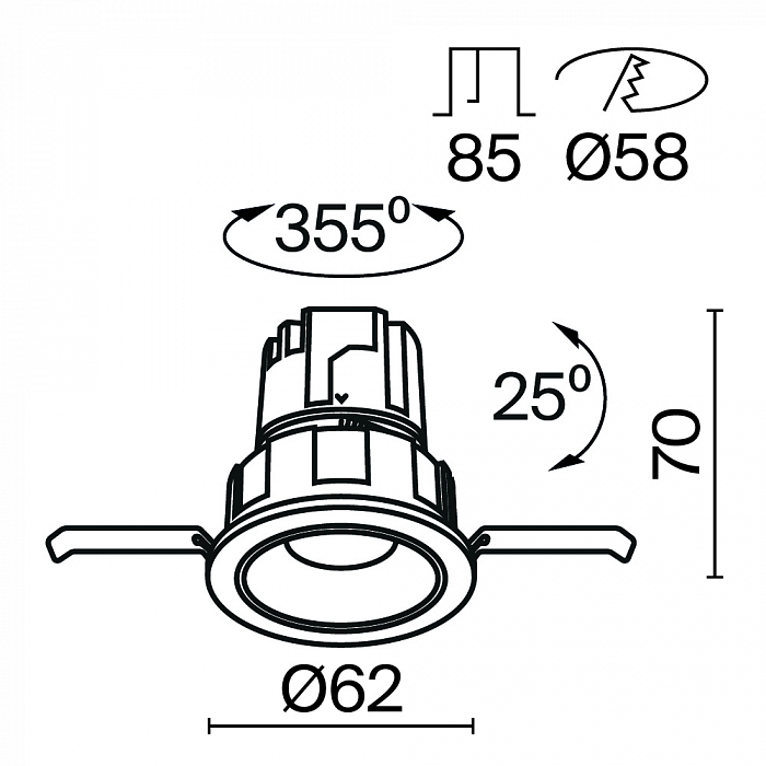 Светильник Technical DL057-7W3K-W