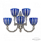 Бра на 3 и более ламп Bohemia Ivele Crystal 7109B15/3+2/210 NW P1 U Clear-Blue/H-1H