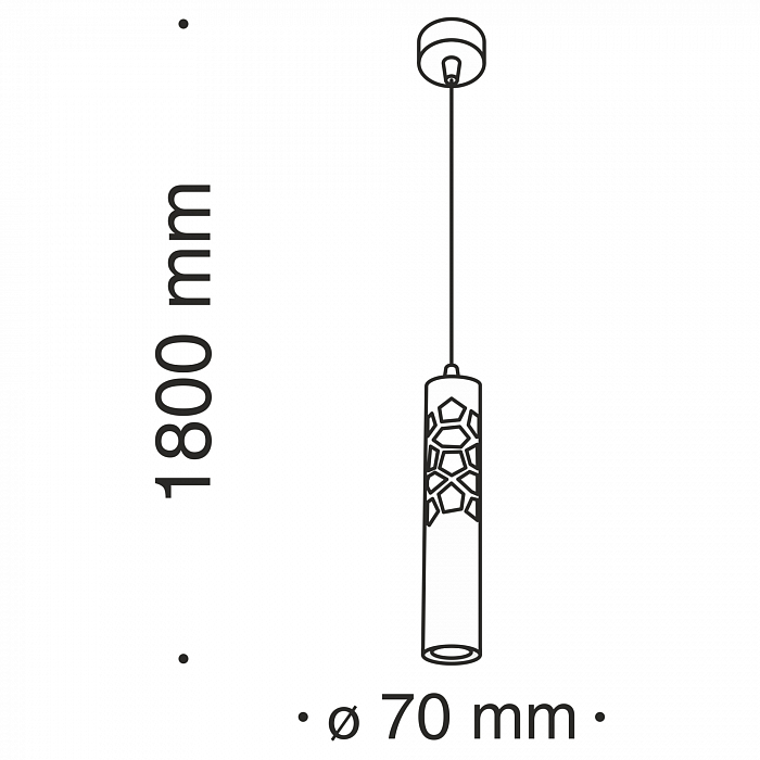 Светильник одинарный Technical P037PL-L11B4K