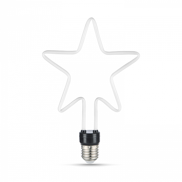 Лампа Gauss Filament Artline Star 7W 580lm 2700К Е27 milky LED 1/10/100 Лампочка филаментная Е27 Gauss 1006802104