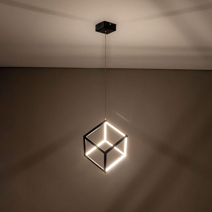 CL719201 Куб Черный Св-к Подвес, LED 30W*4000K Светильник светодиодный  CL719201