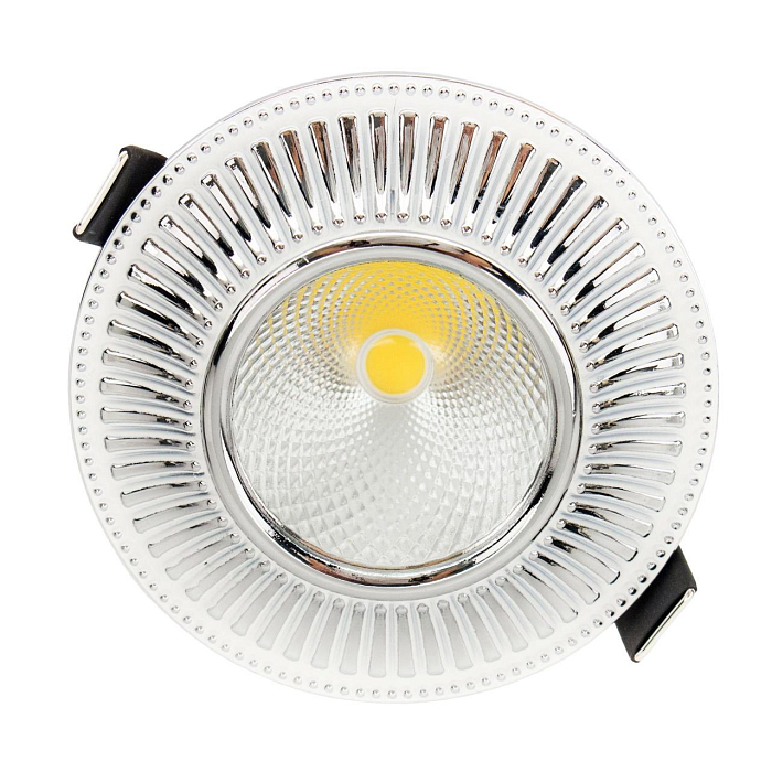 CLD042W1 Дзета Белый+Хром LED Св-к Встраив. Светильник встраиваемый  CLD042W1
