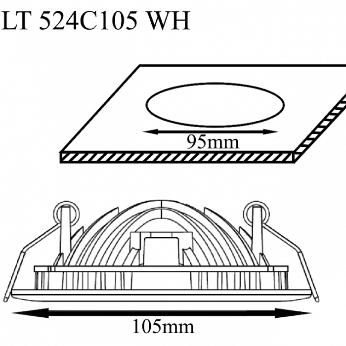 Светильник встраиваемый Crystal Lux CLT 524C105 WH