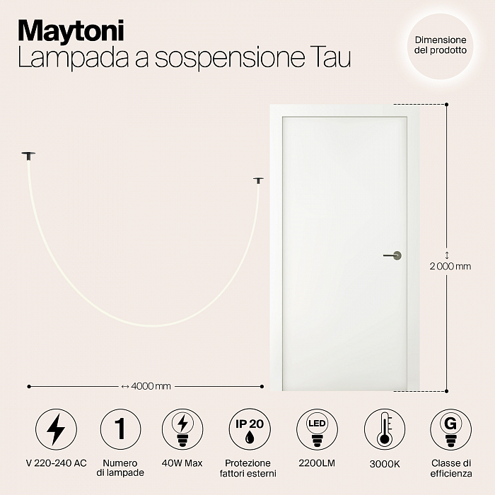 Светильник Maytoni MOD146PL-L40B3K