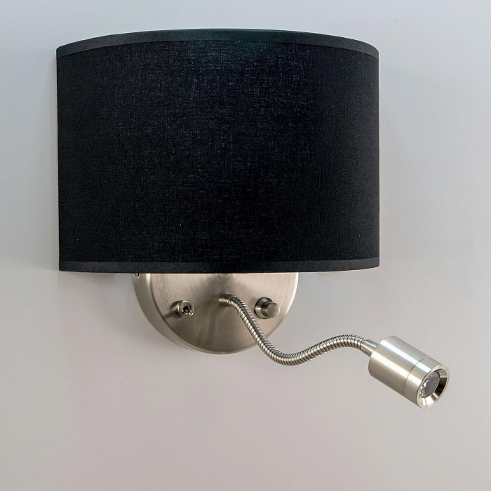 CL704305 Декарт Круг Хром.Мат+Черн. Св-к Наст. Бра светодиодное  CL704305