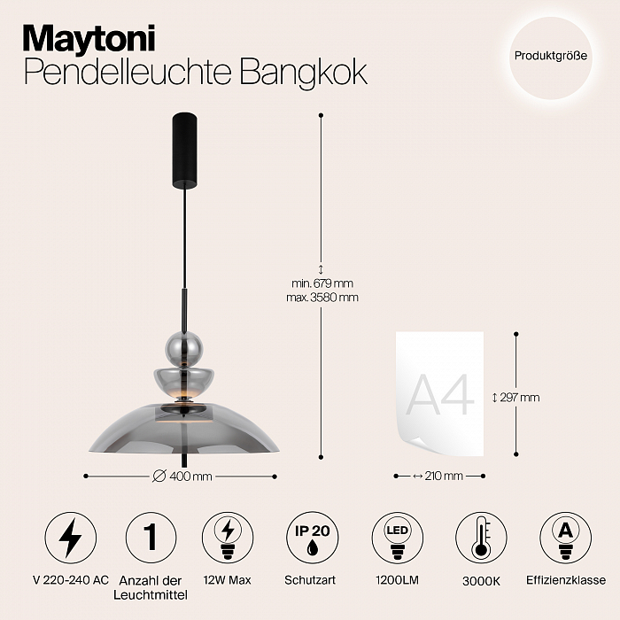 Светильник Maytoni MOD185PL-L6B3K6