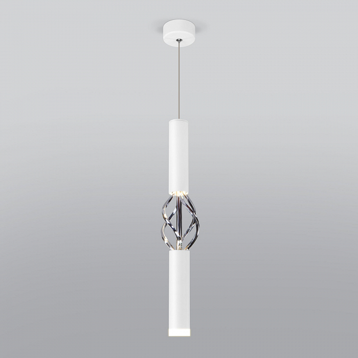 Люстра одинарный Eurosvet 50191/1 LED белый/хром