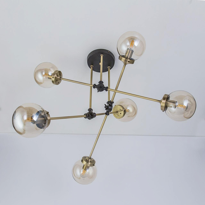 CL105165 Планета Черн+Дымч. Св-к Люстра Люстра на штанге  CL105165