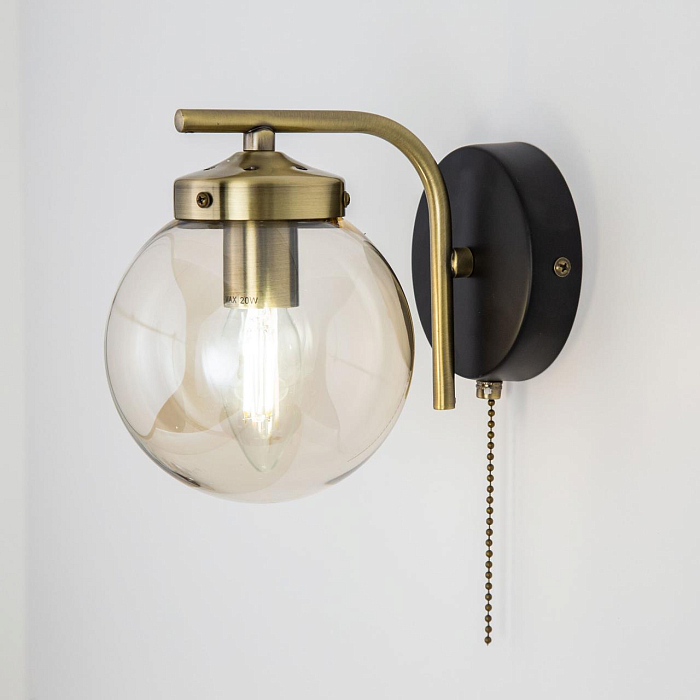 CL105315 Планета Черн.+Дымч. Св-к Бра Бра на 1 лампу  CL105315