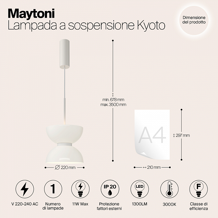 Светильник Maytoni MOD178PL-L11W3K