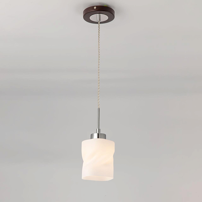 CL126112 Берта Хром+Венге Св-к Подвес Светильник одинарный  CL126112