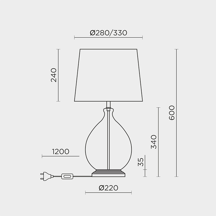 Настольная лампа  ML.6111.01TL BK